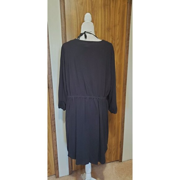 OLD NAVY DRESS COLOR BLACK LONG SLEEVE RAYON/VISCOSE  SIZE 2X - Picture 4 of 7